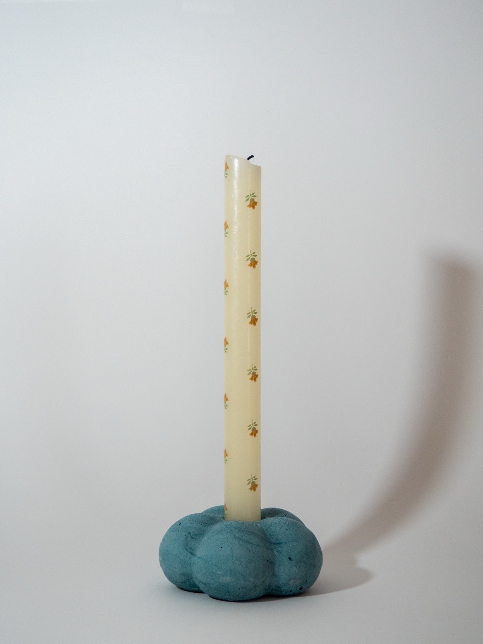 Bougeoir Béton Bleu